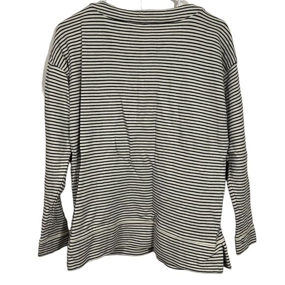 Vineyard Vines Striped Beach Terry Split Neck Sweatshirt - Picture 2 of 3